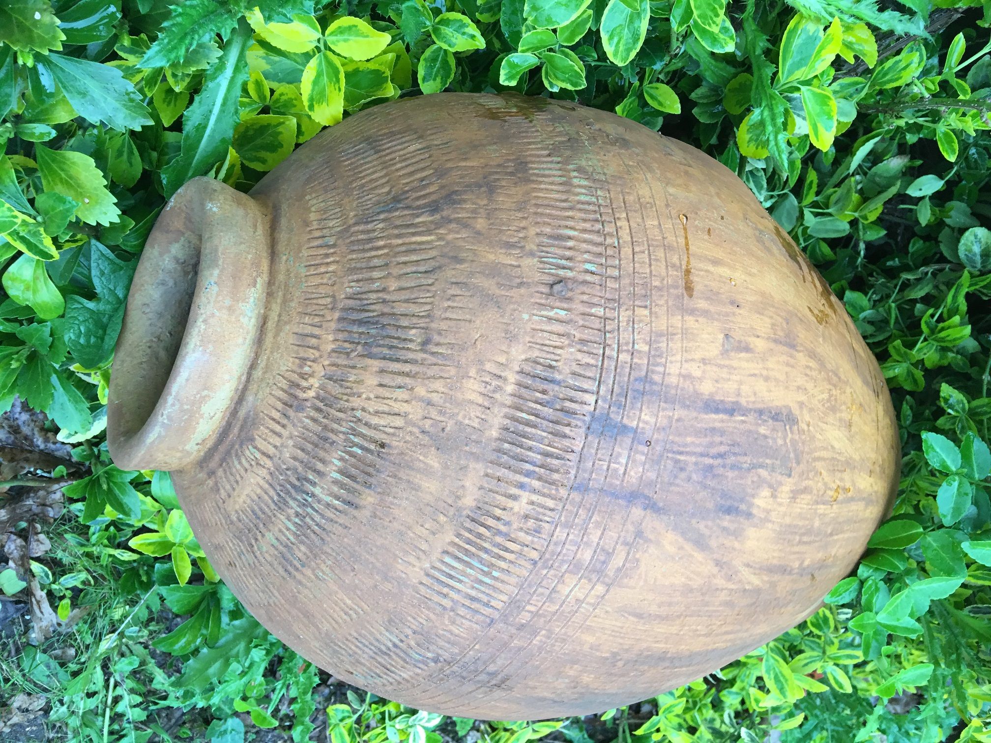 Indonesischer Reiskrug, Reiskrug original und authentisch aus Asien, Wasserspeier